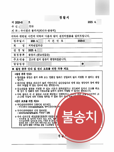 지식재산권 | 지식재산권 침해했으나 불송치 결정