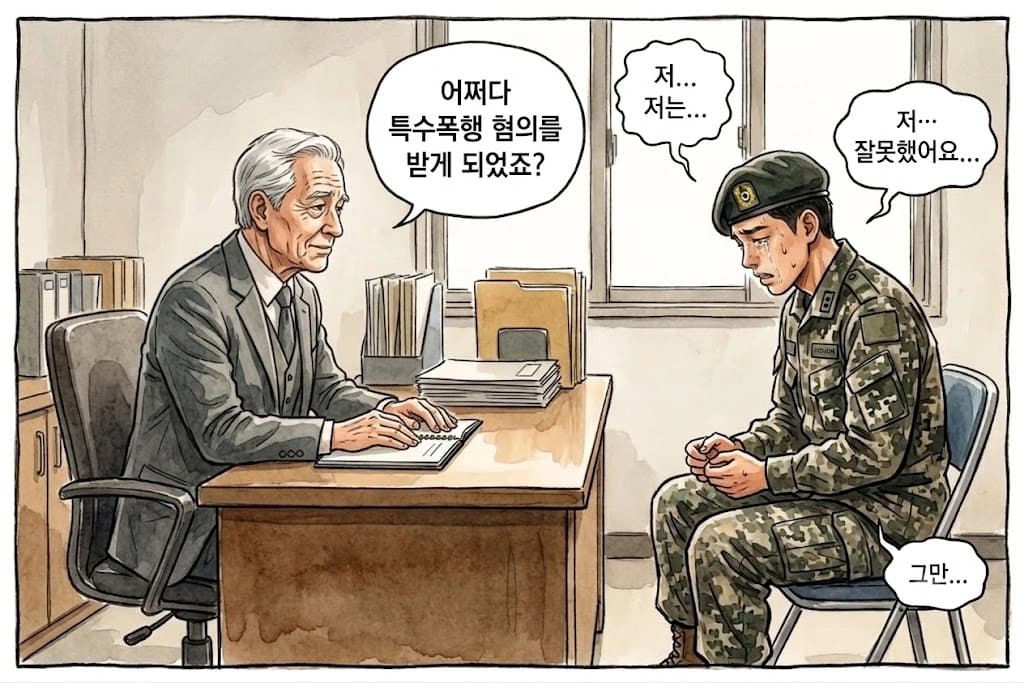 폭행고소장을 받으며 특수폭행 혐의를 받은 의뢰인