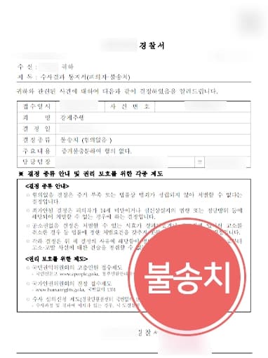 [성추행죄 경찰 단계 종결] 광주변호사상담 통해 피의자 결백 밝혀 불송치 받아