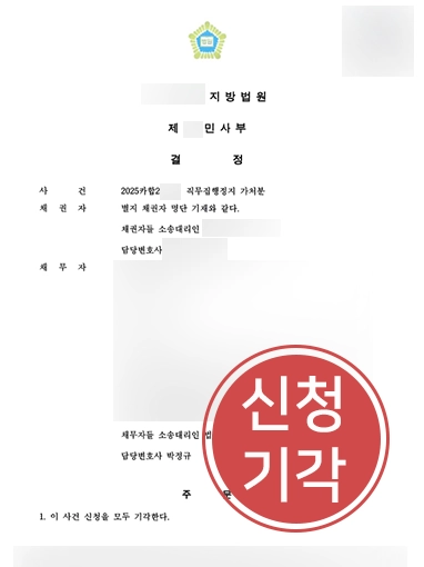 직무집행정지 | 기업 이사진 측 조력하여 채권자 신청 기각