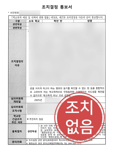 학폭위전문변호사 | 학폭 가해자로 몰렸으나 조치없음 결정